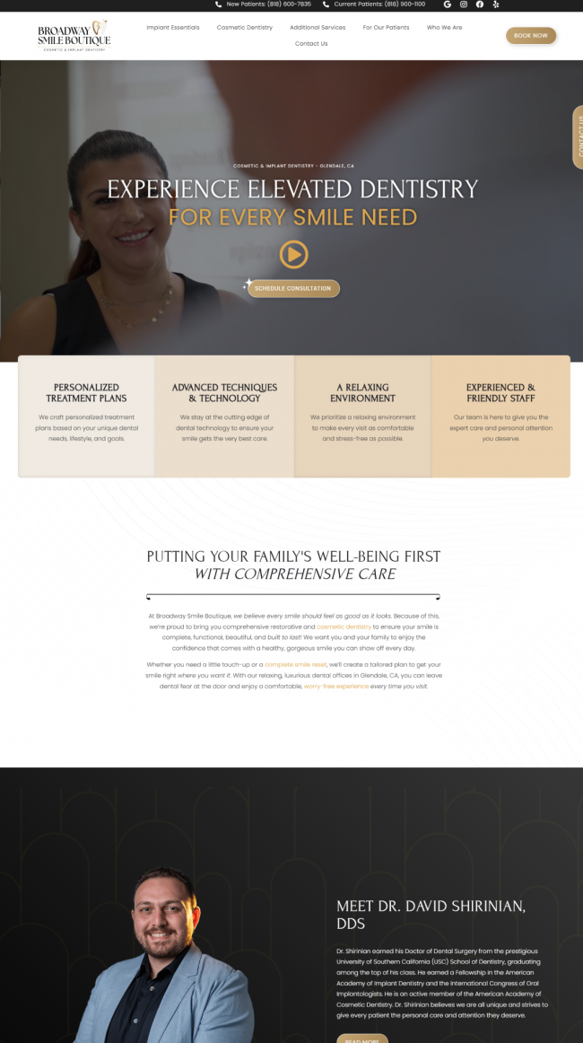 Broadway Smile Boutique New Homepage