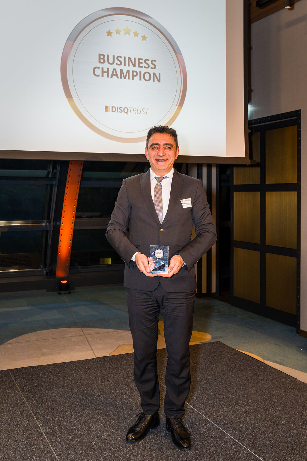Gülmustafa Ucar with Business Champion award