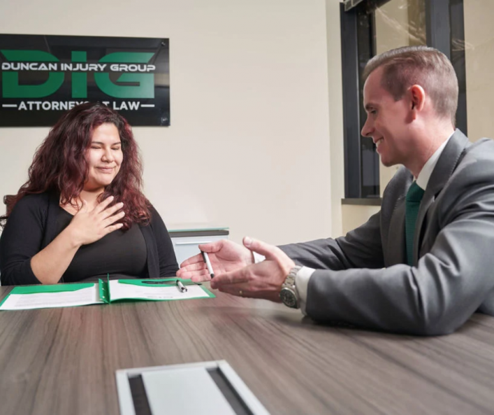 Ian Duncan presenting case results to a client