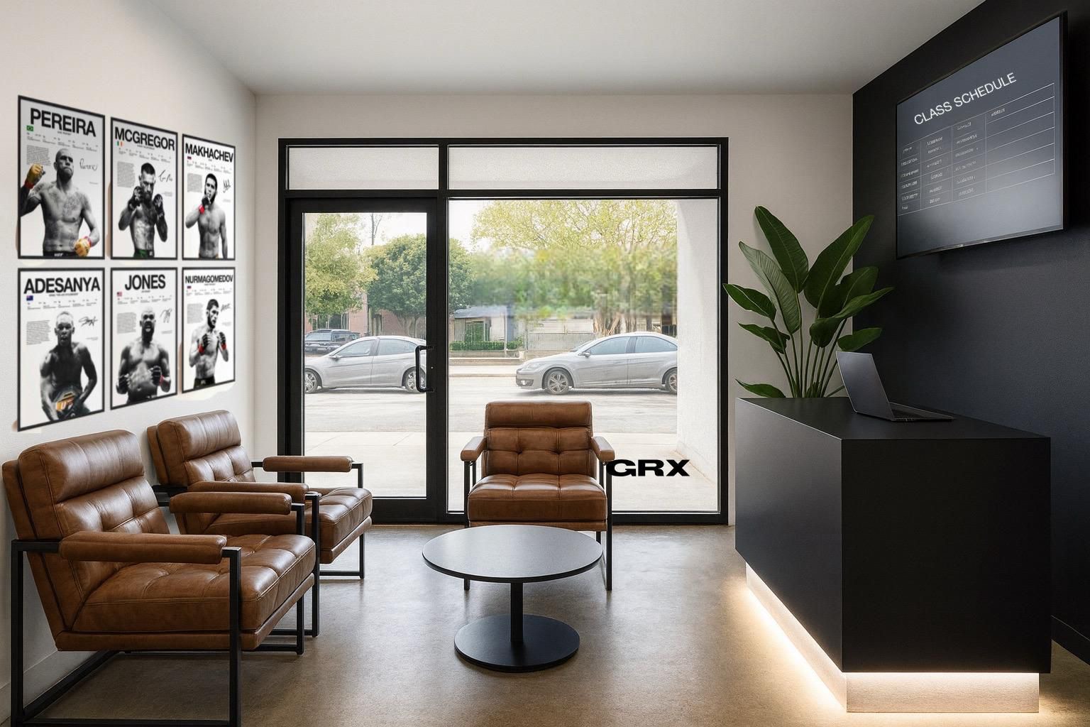 lobby area of the new gym setup