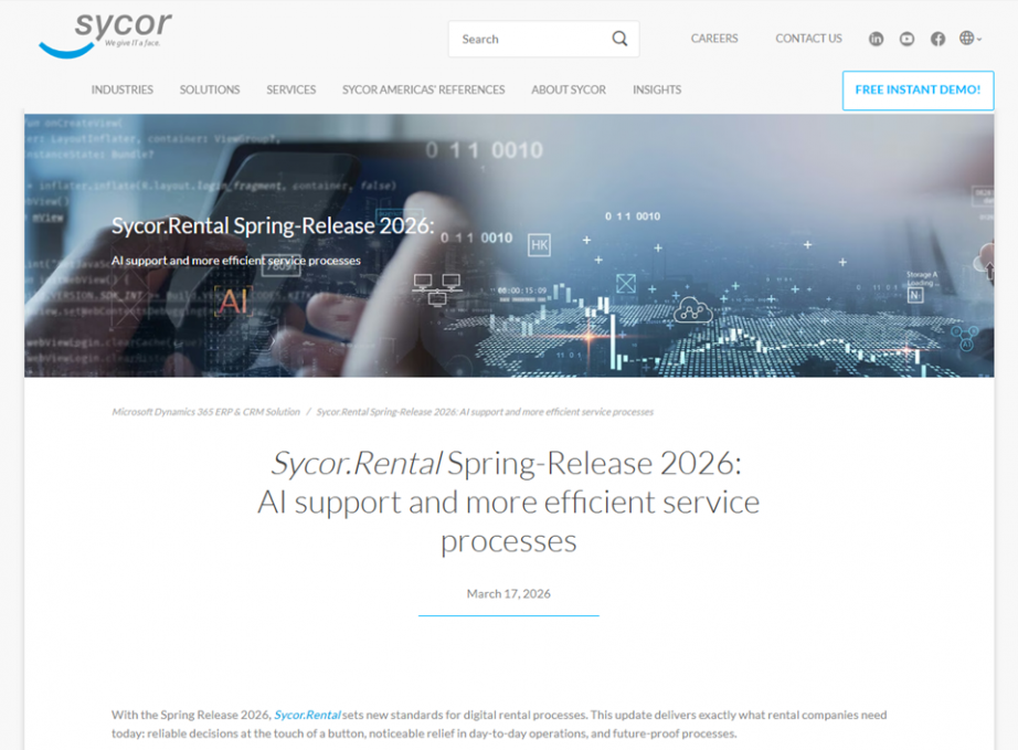 Sycor.Rental Spring Release 2026